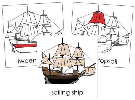 parts   sailing ship nomenclature  part cards red etsy