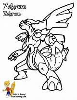 Coloring Zekrom Legendary Groudon Kyurem Ex Zygarde Genesect Thundurus Coloringhome Yescoloring sketch template