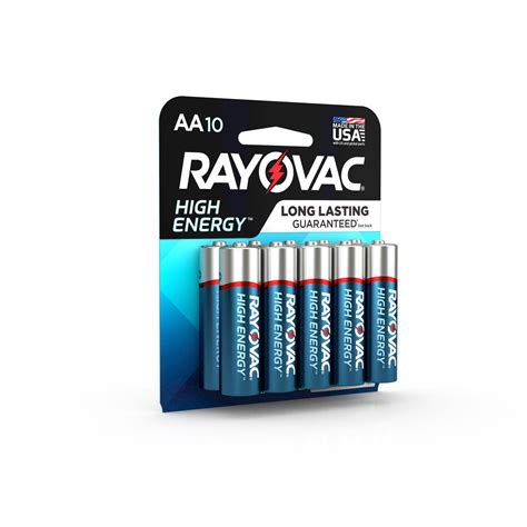 Rayovac High Energy Alkaline Aa 1 5 Volt Battery 10 Pack 815 10tj