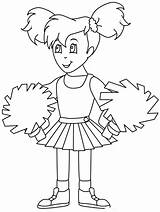 Coloring Pages Cheerleading Print Cheer Uniform Sports Cheerleader Cheerleaders Colouring School Printable Basketball Color Kids Stunts Book Football Pag Getcolorings sketch template