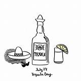 Tequila sketch template