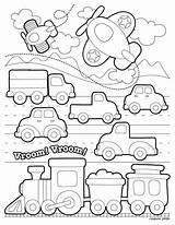 Pages Transportation Coloring Transport Printable Toddlers Land Modes Preschool Train Road Template Kids Sheets Worksheets Templates Book Toddler Cute Joseph sketch template