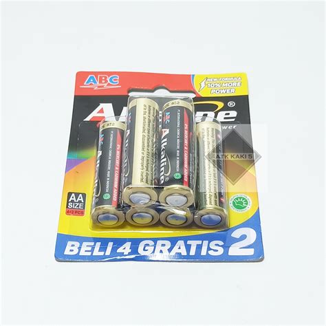 set baterai abc alkaline aaa pcs battery abc alkaline aa pcs