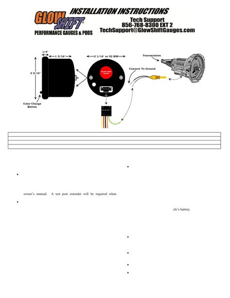 glowshift wideband wiring diagram