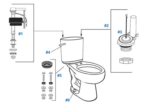 mansfield waverly toilet replacement parts