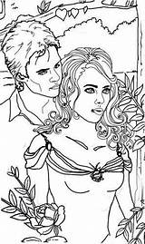 Coloriage Amoureux Vampire sketch template