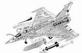 Dassault Rafale Mirage Cutaways Tablicę Wybierz Cutaway sketch template