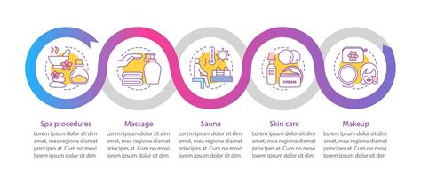spa salon services vector infographic template spa procedures sauna