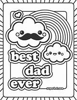 Dad Coloring Fathers Kleurplaat Moustache Vaderdag Sugarhai Fête sketch template