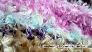 crocheting  fluffy yarn