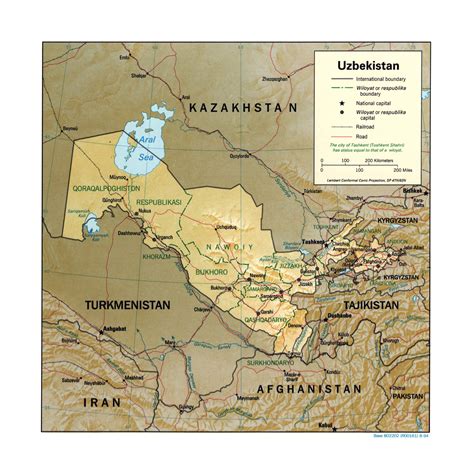 Detailed Political Map Of Uzbekistan Ezilon Maps Porn Sex Picture