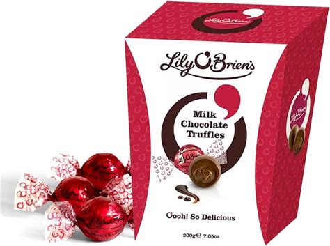 Lily Obriens Milk Chocolate Truffles Box 200g Individually Wrapped