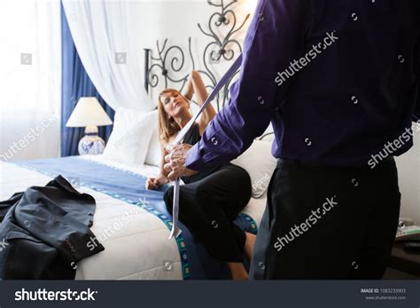 Sexy Couple Undressing Bedroom Foto Stok 1083233903 Shutterstock