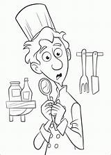 Ratatouille Coloring Linguini Pages Disney sketch template