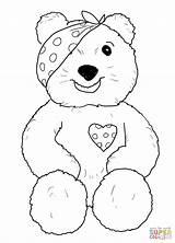 Pudsey Bear Coloring Pages Printable Activities Sitting Colouring Children Need Template Drawing Kids Crafts Version Open Supercoloring Categories sketch template