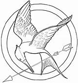 Hunger Mockingjay Games Drawing Logo Coloring Draw Jay Mocking Print Symbol Drawings Pages Katniss Von Panem Tribute Printable Anime Template sketch template