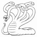 Hydra Monsters Mythological sketch template