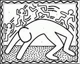 Haring Keith Coloring Pages Popular Getdrawings Getcolorings Coloringhome sketch template