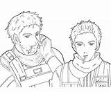 Chris Piers Resident Evil Nivans Redfield Coloring Printable Pages sketch template