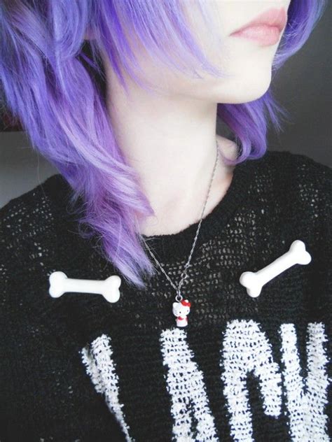 girl hello kitty purple purple hair hair purple cute
