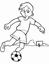 Move Coloring Designlooter Soccer Practising Boy His sketch template