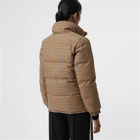 burberry goose reversible vintage check puffer jacket lyst