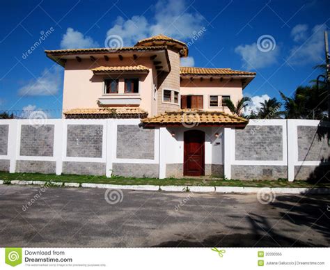 tropical house stock image image  blue tropics wall
