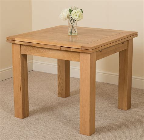 richmond solid oak wood small  cm extending dining room table