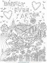 Coloring Pages Book Happily Doverpublications Publications Dover There Ever After Quote Printable Color Welcome sketch template