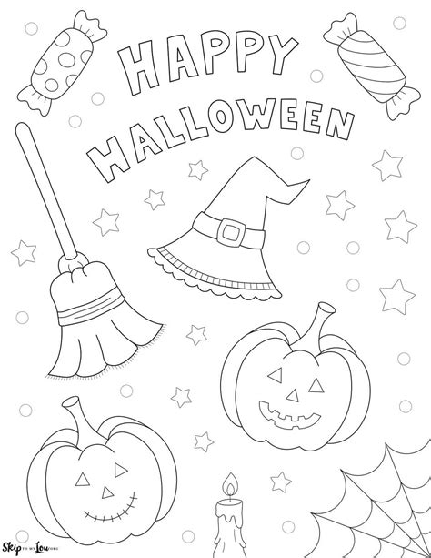 cute halloween coloring pages  print  color skip   lou