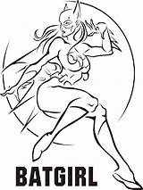 Coloring Batgirl Pages Printable Recommended sketch template