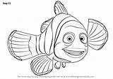 Nemo Finding Marlin Drawing Draw Step Cartoon Necessary Adding Finishing Touch Complete sketch template