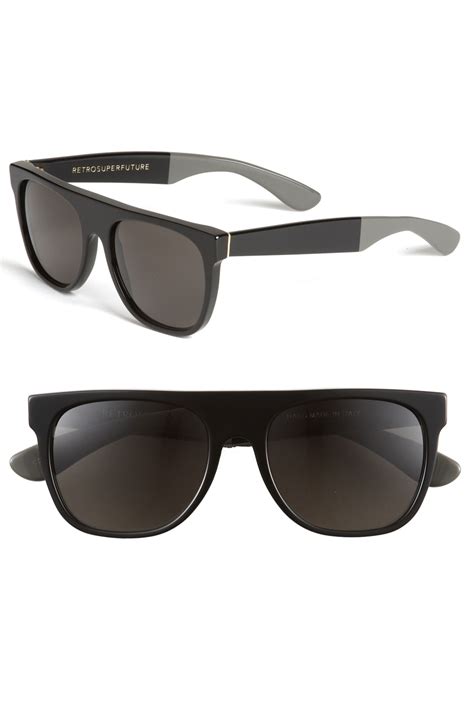 Retrosuperfuture Flat Top Sunglasses In Black For Men