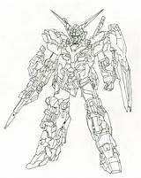 Gundam Unicorn Deviantart sketch template