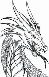 Dragon Drawing Dragons Sketch Coloring Pages Drawings Evil Realistic Mythical Cool Creative Outline Head Easy Lapse Time Tattoo Neon Outlines sketch template