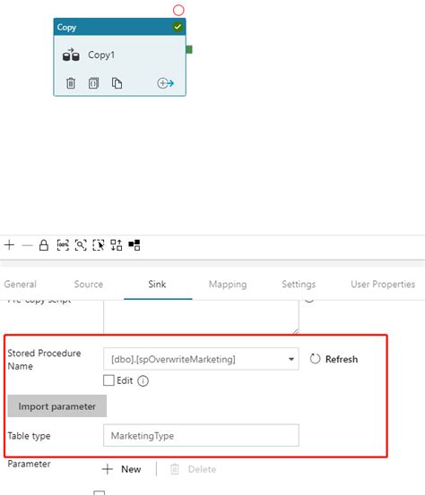 azure data factory mapping 2 columns in one column stack
