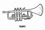 Trumpet Colorear Strumenti Instrumentos Trompette Instrumenty Kolorowanka Musicales Musicali Muzyczne Libro Trompeta Trombon Tromba Dzieci Fortepian Trąbka Chitarra Trabka Musicale sketch template
