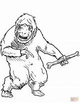 Coloring Yeti Sasquatch Pages Snowman Drawing Abominable Bone Printable Getdrawings Bigfoot Colorings Categories sketch template