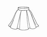 Coloring Skirt Flared Colorear Para Falda Coloringcrew Pages Childrencoloring sketch template