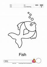 Coloring Thin Worksheets Colouring Line Fish sketch template