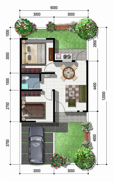 desain denah rumah minimalis type