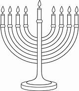 Menorah Hanukkah Clipart Outline Drawing Candle Coloring Clip Menora Holder Jewish Border Getdrawings Kwanzaa Candles Pages Printable Color Line Transparent sketch template