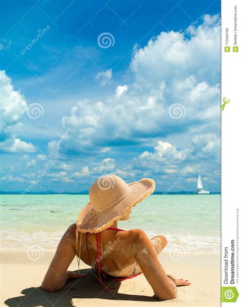 Bikini Woman Lie Down On The Sand Hot Girl Hd Wallpaper