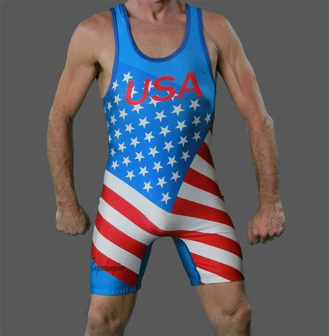 american man wrestling singlet wrestler leotard bodywear gym outfit one