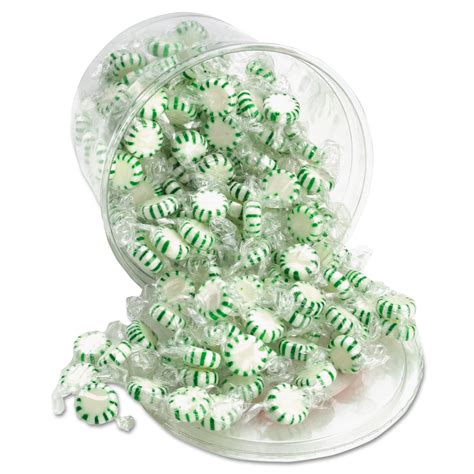 office snax starlight mints spearmint hard candy individual wrapped  lb resealable tub