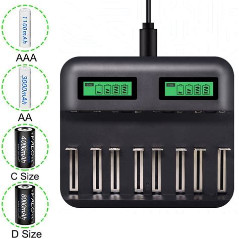 4 Or 8 Slot Intelligent Battery Charger Usb For Aa Aaa Rechargeable