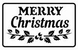 Christmas Stencils Stencil Printable Merry Patterns Templates Printablee Via sketch template