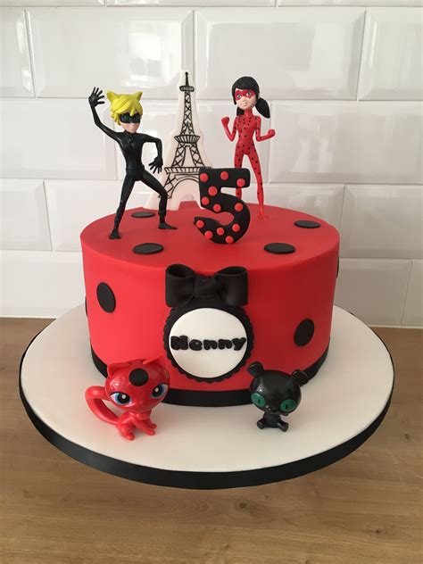 ladybug  cat noir cake lady bug birthday cake birthday party cake party cakes  birthday