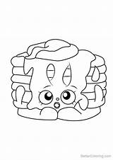 Pages Pancake Coloring Printable Shopkins Template sketch template
