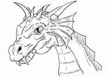 Dragon Coloring Pages Head Realistic Dragons Getdrawings Stock sketch template